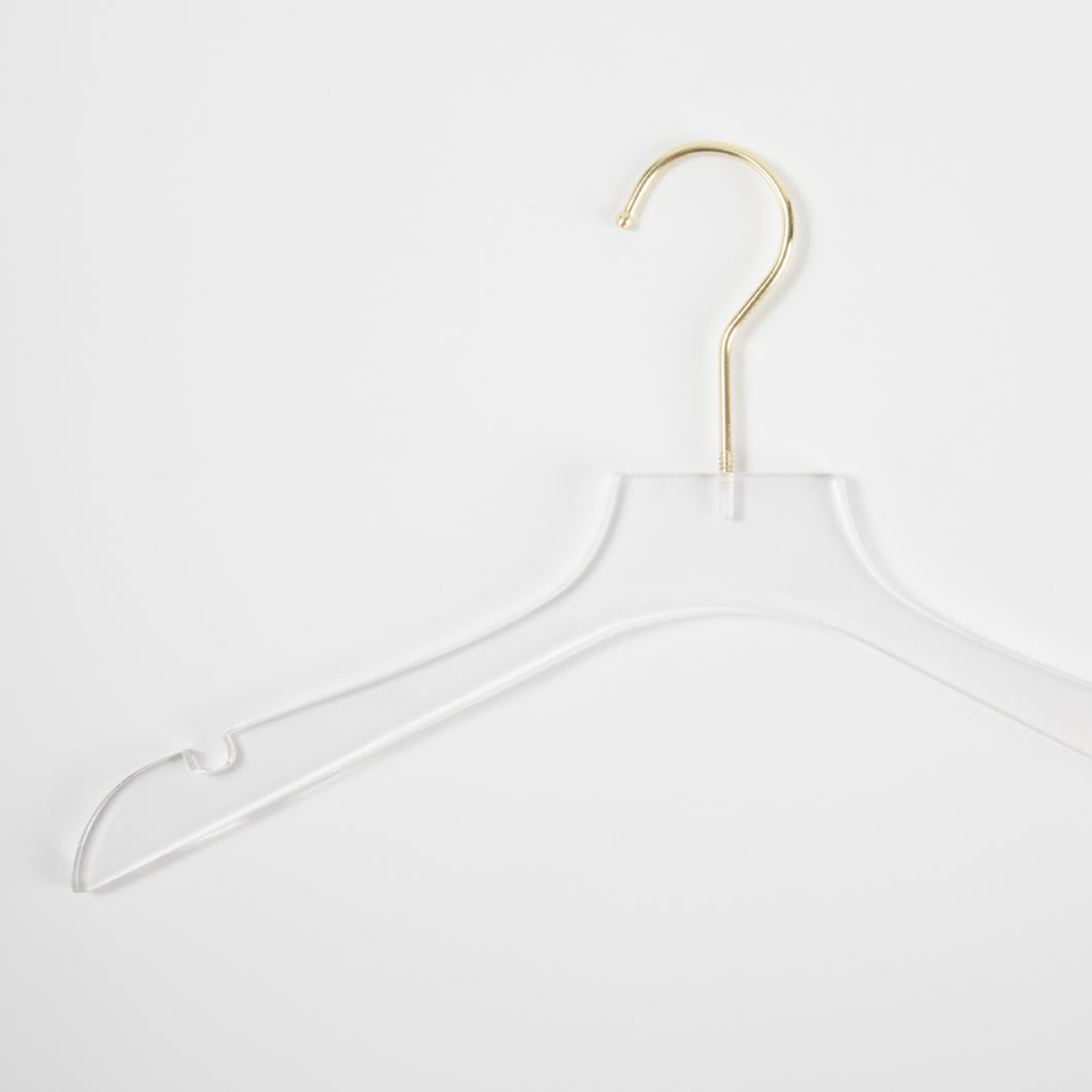 Hangers / Gold & Acrylic Shirt Hanger