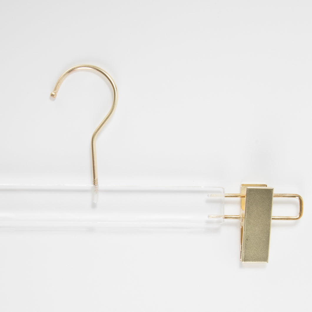 Hangers / Gold & Acrylic Adjustable Length Pant Hanger