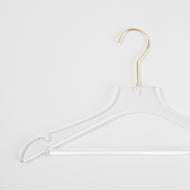 Hangers / Gold & Acrylic Shirt Hanger with Bar
